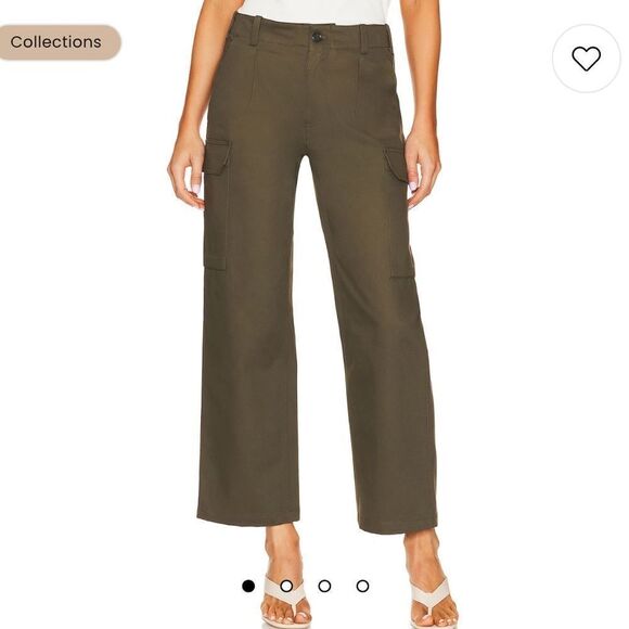 NWT Nili Lotan Yannic Cargo Pant in Army Green Size 2 Revolve - Picture 1 of 15